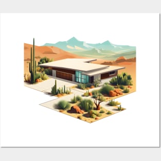 Desert Oasis: Mid-Century Vibes Posters and Art